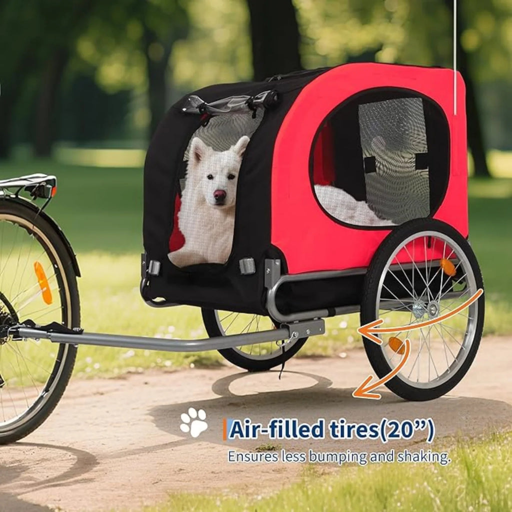 Bike Trailer for Medium & Large Dogs for Bicycle & Jogger