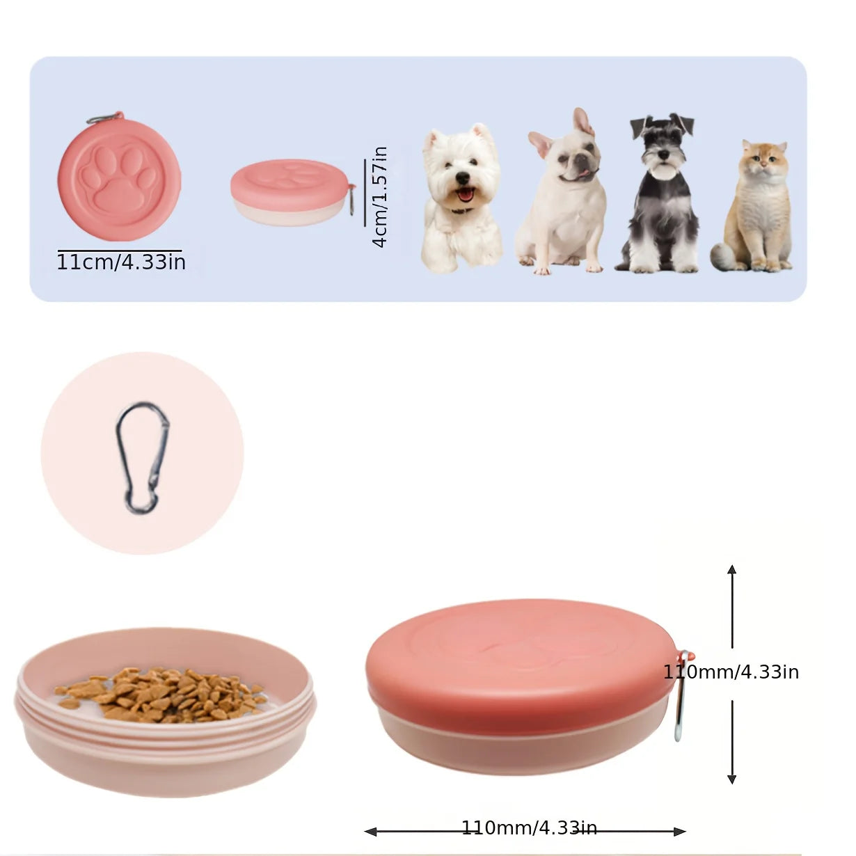 Portable Dag&Cat Travel Bowl